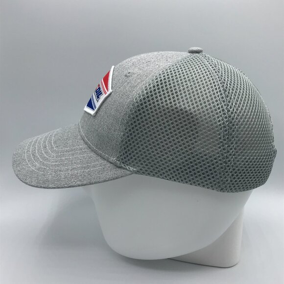 NEW AMSOIL Light Gray Sewn Logo Patch Mesh Snapback Baseball Cap Hat - Picture 5 of 10